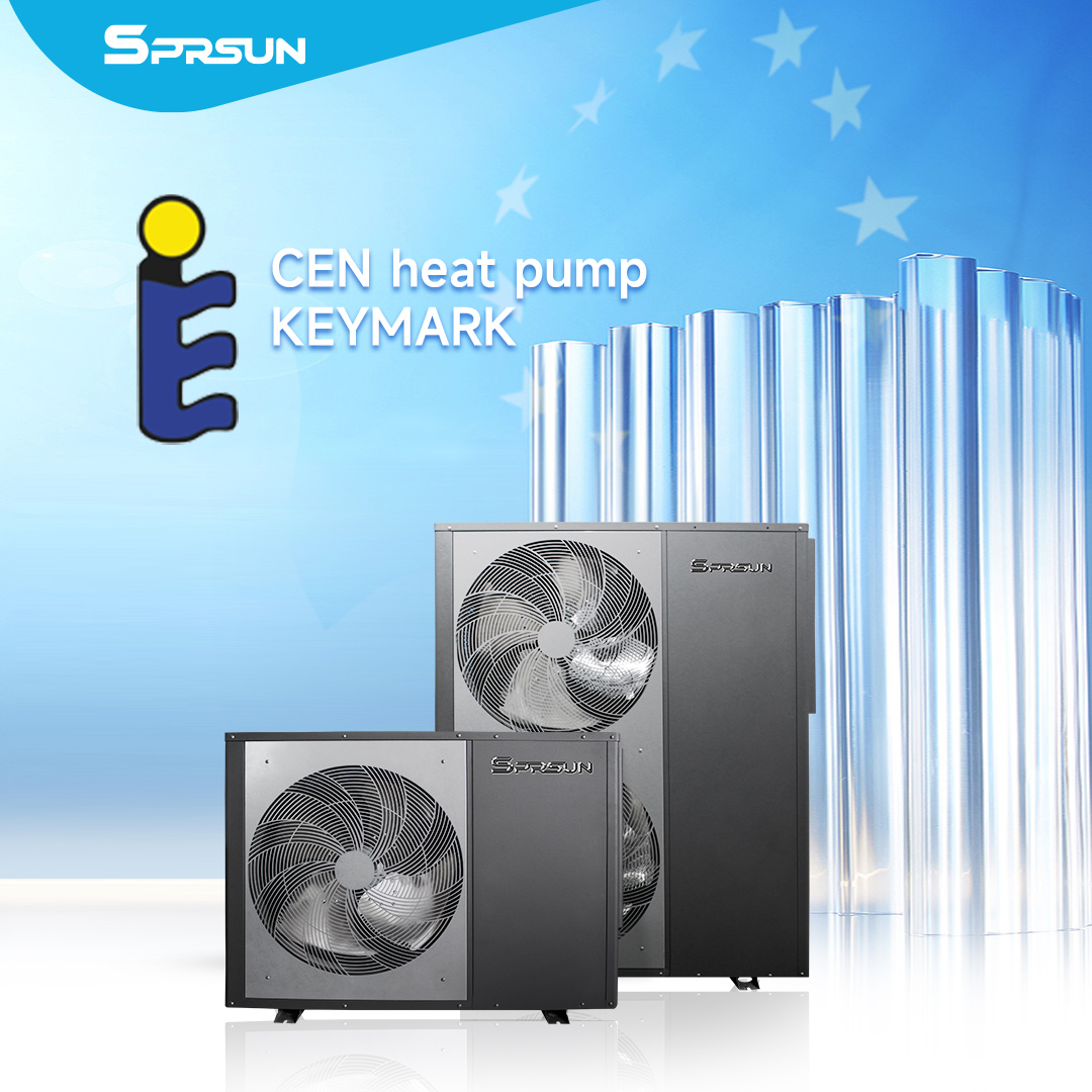 SPRSUN R32 EVI DC inverteri havo manbali issiqlik nasoslari KEYMARK sertifikatiga ega