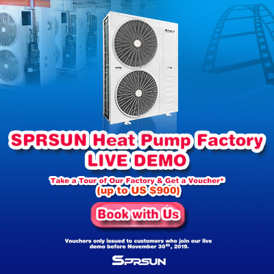 14KW-26KW -25℃ Monobloc EVI Air to Water Heat Pump for Cold Climate Heating  Cooling - SPRSUN Heat Pump Manufacturer