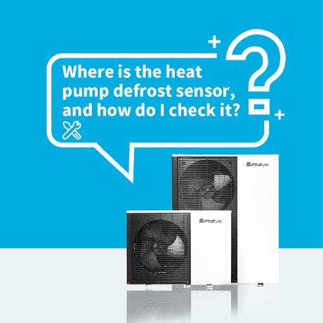 Where is the heat pump defrost sensor, and how do I check it? - SPRSUN